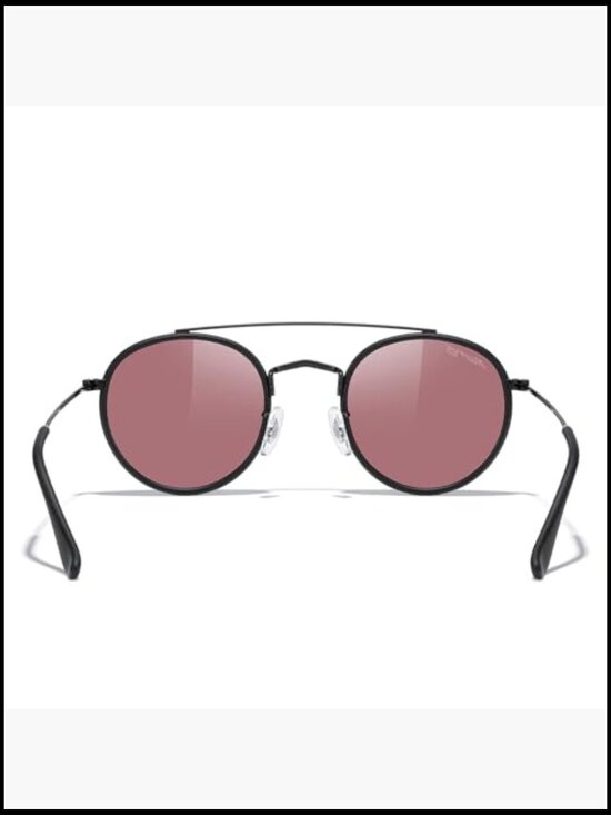 Retro Round Polarized Sunglasses Unisex Double Bridge Sun Glasses main image 5